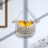 EXCEART Fruit Wall Basket Decor Hanging Storage Organizer Boho Style Fruit Holder for Kitchen view 3
