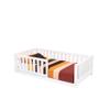 Sweet Home From Wood Montessori Toddler Bed with Rails, Full Size, White view 1