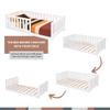 Sweet Home From Wood Montessori Toddler Bed with Rails, Full Size, White view 3