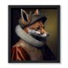 Poster Master Aristocratic Fox Poster - Renaissance Print - Portrait Art - Fox Art - Gift for Men, Women & Animal Lover - Funny Decor for Living Room, Bedroom or Kid's Room - 16x20 UNFRAMED Wall Art view 1
