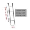 JLXJYS Adjustable Hook Ladders for Rv, Bunk Bed, Twin/Queen/Single Size Bunk Bed, Iron Straight Ladder with Hooks, Load 200kg/ 440 Lbs (Color : Silver, Size : 116cm/45in) view 2