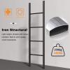 JLXJYS Adjustable Hook Ladders for Rv, Bunk Bed, Twin/Queen/Single Size Bunk Bed, Iron Straight Ladder with Hooks, Load 200kg/ 440 Lbs (Color : Silver, Size : 116cm/45in) view 3