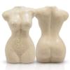 Camtoms Body Vase Female Form | Body Shaped Vase | Body Statue for Decor | Unique Female Body Vase | Woman Body Vase | Ceramic Incense Holder (Small, Beige with Spots) view 1
