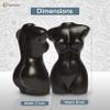 Camtoms Body Vase Female Form | Woman Body Vase for Home Decor | Ceramic Incense Holder (Large, Black) view 2