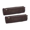 Azrah Traders Goat Leather Cushion Covers - Round Cervical Roll Cylinder Bolster Pillow Cover | Designed for Head, Neck & Legs - Ideal for Spine and Neck Support, 5x18 Inches - Brown Pack of 2 view 1