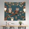 FRESQA Owls On Tree Branches Personalized Wall Hanging Backdrop Home Decor For Bedroom Living,Soft Printing Art Tapestry view 4