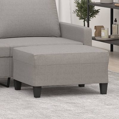FAMIROSA Footstool Light Gray 27.6"x21.7"x16.1" Fabric,Weight:14.11lbs,349347