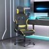 FAMIROSA Massage Gaming Chair with Footrest Black and Light Green Fabric,Weight:35.27lbs,345506 view 1