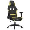 FAMIROSA Massage Gaming Chair with Footrest Black and Light Green Fabric,Weight:35.27lbs,345506 view 2
