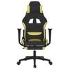 FAMIROSA Massage Gaming Chair with Footrest Black and Light Green Fabric,Weight:35.27lbs,345506 view 3