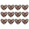 MECCANIXITY 12Pcs Heart Shaped Rattan Ball Vase Filler Natural Rattan for Valentine's Day Decoration Wedding Home Decoration Coffee 2.36 in view 1