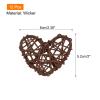 MECCANIXITY 12Pcs Heart Shaped Rattan Ball Vase Filler Natural Rattan for Valentine's Day Decoration Wedding Home Decoration Coffee 2.36 in view 2