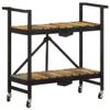 FAMIROSA Kitchen Trolley 34.2"x14.2"x31.9" Solid Reclaimed Wood,Weight:39.2lbs,321711 view 1