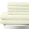25" Extra DEEP Pockets 1000-Thread-Count, 100% Egyptian Cotton, 6-PC Sheet Set |1 Fitted, 1 Flat, 4 Pillowcases| 1000TC Soft Long Staple Cotton - Full Size, Ivory Color view 1