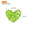 MECCANIXITY 12Pcs Heart Shaped Rattan Ball Vase Filler Natural Rattan for Valentine's Day Decoration Wedding Home Decoration Light Green 2.36 in view 2