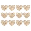 MECCANIXITY 12Pcs Heart Shaped Rattan Ball Vase Filler Natural Rattan for Valentine's Day Decoration Wedding Home Decoration Original Wood 2.36 in view 1