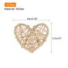 MECCANIXITY 12Pcs Heart Shaped Rattan Ball Vase Filler Natural Rattan for Valentine's Day Decoration Wedding Home Decoration Original Wood 2.36 in view 2