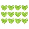 MECCANIXITY 16Pcs Heart Shaped Rattan Ball Vase Filler Natural Rattan for Valentine's Day Decoration Wedding Home Decoration Light Green 2.36 in view 1