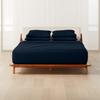 28" Extra DEEP Pockets 1000-Thread-Count, 100% Egyptian Cotton, 6-PC Sheet Set |1 Fitted, 1 Flat, 4 Pillowcases| 1000TC Soft Long Staple Cotton - Short Queen Size, Navy Blue Color view 2