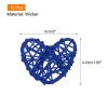 MECCANIXITY 12Pcs Heart Shaped Rattan Ball Vase Filler Natural Rattan for Valentine's Day Decoration Wedding Home Decoration Dark Blue 2 in view 2