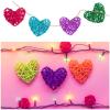 MECCANIXITY 12Pcs Heart Shaped Rattan Ball Vase Filler Natural Rattan for Valentine's Day Decoration Wedding Home Decoration Dark Blue 2 in view 4