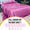 Bedify Bedding 100% Pure Silk Satin Duvet with Fitted Set 4 Pcs Silk Fitted Sheet 15" Deep Pocket Silk Duvet Cover Pillowcases Soft Silk Sheets|Wrinkle Free Fade Resistant(Ivory,King) view 4