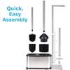 Blue Donuts Modern Bath Set for Bathroom Organization, All in One Toilet Brush, Toilet Plunger, Toilet Paper Holder Stand and Toilet Tissue Paper Storage All in One Combo. view 3