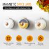 TMNOVO Magnetic Spice Jars for Refrigerator, Spice Containers with Shaker Lids, Set of 12 Spice Rack Jar Tins, 4 oz Black Magnetic Jars view 4