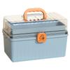 Hemoton Box Medicine Case Organizer Container Medicine Storage Tin Carrying Case Portable Kit Vanity Makeup Holder Travel Pp Handle Cabinet view 1