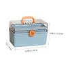 Hemoton Box Medicine Case Organizer Container Medicine Storage Tin Carrying Case Portable Kit Vanity Makeup Holder Travel Pp Handle Cabinet view 2