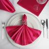 60 pcs 20-Inch Fuchsia Satin Dinner Napkins for Wedding Reception Catering Events Restaurant Kitchen Home Decoration view 2