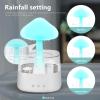 XMHSSFF Mushroom Humidifier,2-in-1 450ml Cloud Water Drip Humidifier and Essential Oil Diffuser with 7 Colors Lights,Snuggling Cloud Diffuser with Rain,Suitable for Bedroom Home Office,White view 2