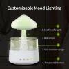 XMHSSFF Mushroom Humidifier,2-in-1 450ml Cloud Water Drip Humidifier and Essential Oil Diffuser with 7 Colors Lights,Snuggling Cloud Diffuser with Rain,Suitable for Bedroom Home Office,White view 4