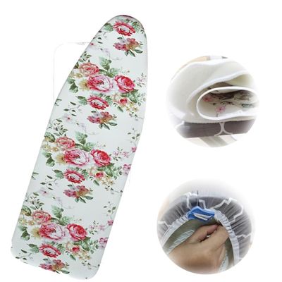 NILZA Iron Pad 48"x15" 43"x13" Ironing Board Covers with Padding Standard Size, Ironing Board Cover Scorch Resistant Ironing Board Cover and Pad, 2 Layers (Color : Rose, Size : 39"x13"(100x34cm))