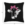 Cow Bow Farmer Wife Farm Animals Farmer Gifts Bow Wife Farm Animals Farmer Cute Cows Lover Throw Pillow, 16x16, Multicolor view 4