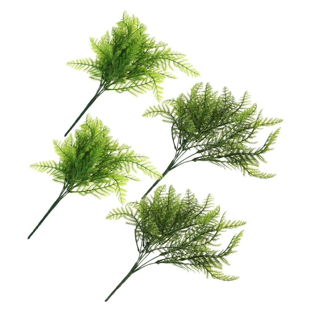 balacoo 4pcs Realistic Plastic Fish Tank Plants Fake Artificial Ferns for Aquarium Decoration