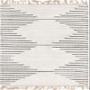 Unique Loom Chindi Cotton Collection Area Rug - Briah (3' 3" x 5' 1" Rectangle, White/ Black) view 2