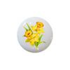 Daffodils Yellow KNOB - Flowers Plants - Farm Fresh Knobs Design Ceramic Cabinet Kitchen Bathroom Bedroom Furniture Handles or Pulls w/Glossy Finish - 1.5 x 1.5 Inches view 1