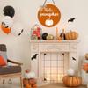 Thanksgiving Door Decorations Fall Decor - Hello Pumpkin Wall Sign Decorations - Wooden Door Hangers Wreath with Bow for The Home Party Supplies view 4