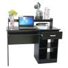 Black Desks Workstations 110cm Office Desk Computer Workstations Computer Desk with Keyboard Tray Home Office Desks Writting Desk with Drawer 110 x 50 x 95cm(L x W x H) view 3