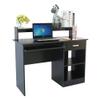 Black Desks Workstations 110cm Office Desk Computer Workstations Computer Desk with Keyboard Tray Home Office Desks Writting Desk with Drawer 110 x 50 x 95cm(L x W x H) view 4