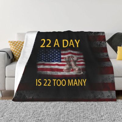 22 Too Many PTSD Awareness Veteran Cozy Up with Our Ultra-Soft Fleece Blanket - Perfect for Home and Travel 60"x50"