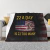 22 Too Many PTSD Awareness Veteran Cozy Up with Our Ultra-Soft Fleece Blanket - Perfect for Home and Travel 60"x50" view 1