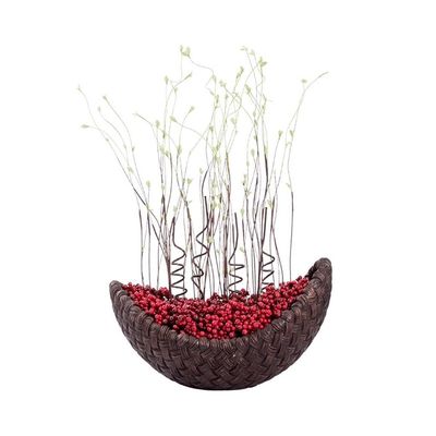Chinese Simulation Tree Flower Basket Festive Wedding Simulation Flower Decoration Indoor Living Room Porch Green Plant Decorations