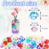 Featuman Blue Crystal Gems Plastic Jewels, 400 Pcs Fake Crystals Acrylic Gems Vase Fillers for Centerpieces, Fake Diamonds Plastic Ice Cubes for Board Gaming, Table Decor, Beach Theme Party view 2