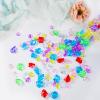 Featuman Blue Crystal Gems Plastic Jewels, 400 Pcs Fake Crystals Acrylic Gems Vase Fillers for Centerpieces, Fake Diamonds Plastic Ice Cubes for Board Gaming, Table Decor, Beach Theme Party view 3