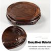 JYDQM Furniture Hand Carved Round Pedestal, Fish Tanks Jade Carving Ornaments Base, Craft Antique Collectible Ebony Wood Display Stand (Color : Inner Diameter, Size : 20cm) view 4