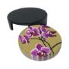 Beautiful Orchids 6-Piece Round Coaster, Anti-Scald and Anti-Smudge Home Essential, Used in Restaurants Kitchen Office view 3