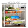 Kitchen Cart 304 Stainless Steel, Commercial Utility Storage Shelf Cart Island Prep Station, with Caster Wheels, Rolling Carts Organizer for Bathroom Laundry, Used as Book, Snack, Makeup, Diaper Cart view 3