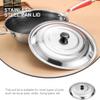 BAZAC Universal Pan Lid Stainless Steel Pot Lids Replacement Pans Pots Lid Cooking Pot Lid Frying Pan Cover Cookware Lids Silver Lid for Frying Pan-28cm view 2